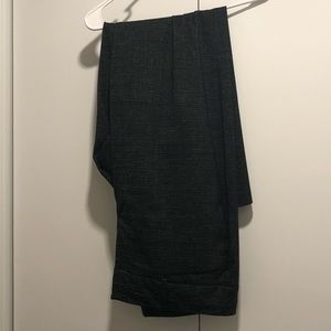 Black patterned bootcut dress pants